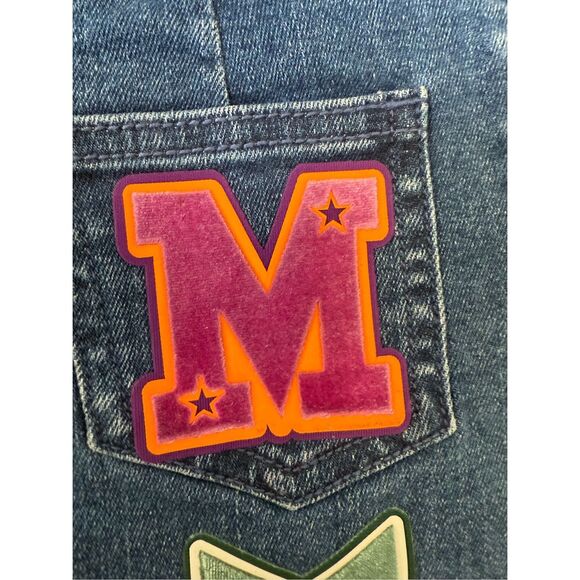 NWT Stella McCartney Kids “Varsity Badges Denim Skirt". Size 3 toddler - Picture 7 of 12